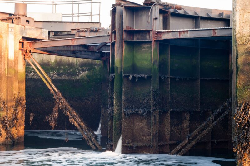 The Lock Gates at Chichester Harbour entrance to Marina