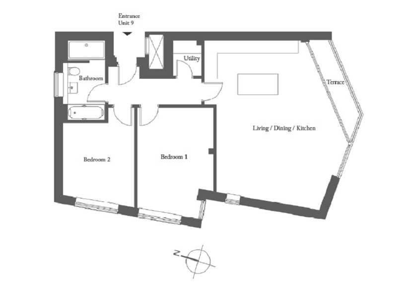 Apartment 9, Seabrook Heights, Hythe, CT21 floorplan