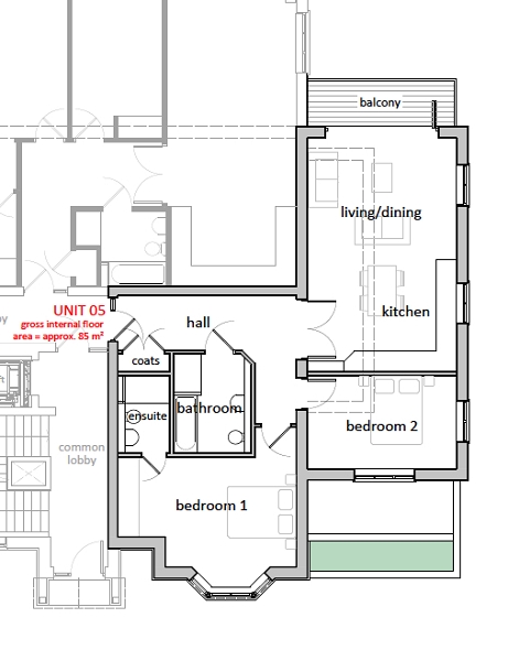 Apartment 5, Redlynch House, Hythe, CT21 floorplan