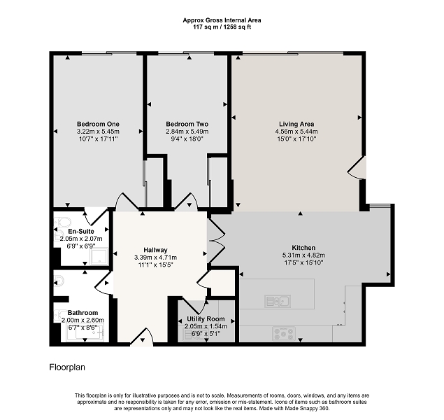 The Quarterdeck, Hillside, Sandgate CT20 floorplan